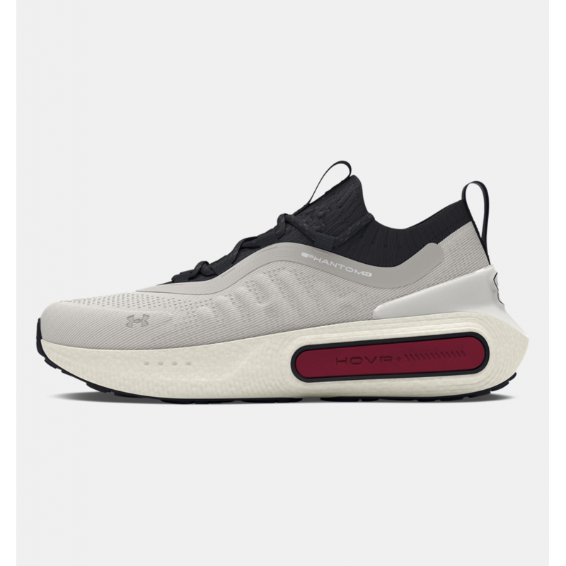 Under Under Men's UA Phantom 4 Shoes- حذاء اندر ارمور فانتوم 4 للرجال لون رمادي ونعل أبيض