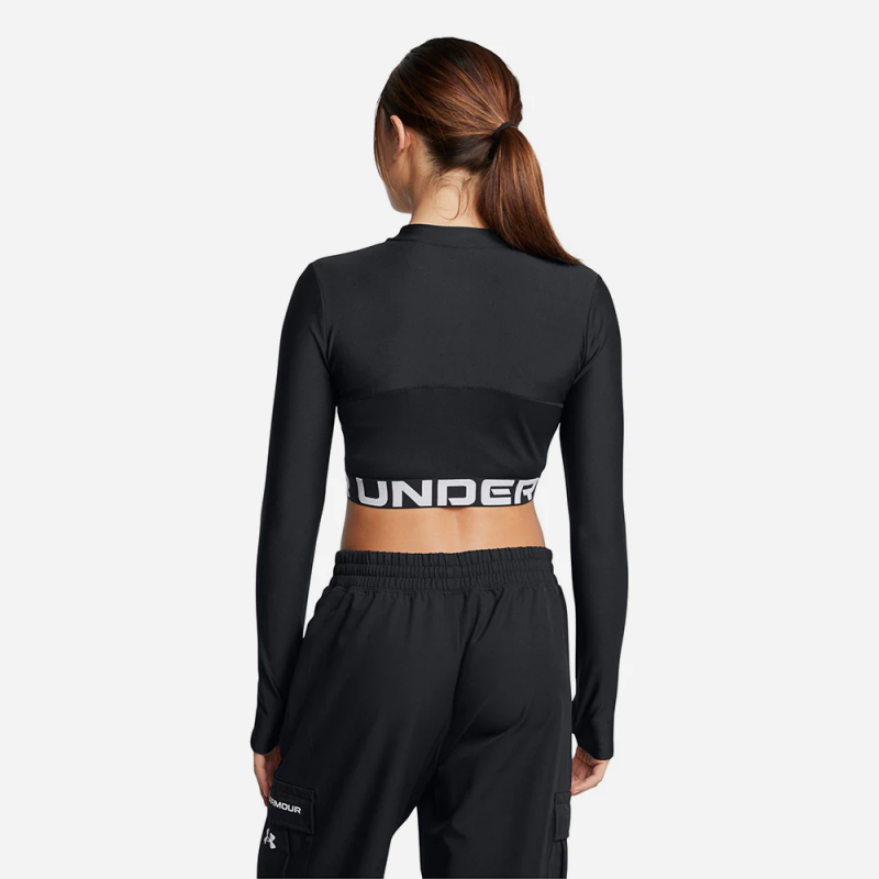Under Armour Women's Heatgear Rib 1/4 Zip Long Sleeve Tee
