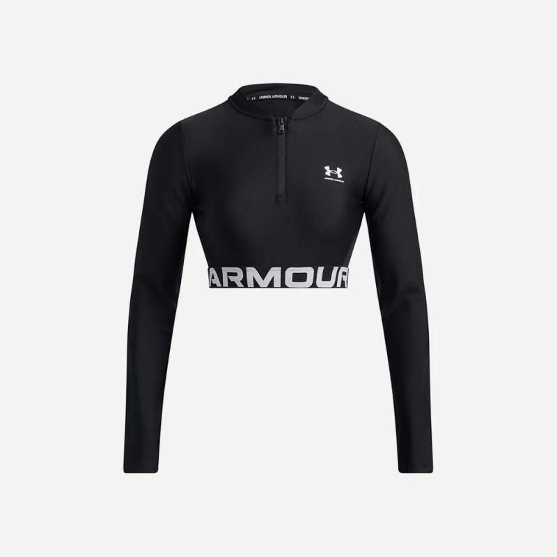 Under Armour Women's Heatgear Rib 1/4 Zip Long Sleeve Tee
