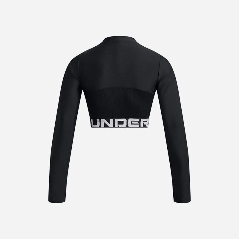 Under Armour Women's Heatgear Rib 1/4 Zip Long Sleeve Tee