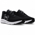 Under Armour Men's Charged Pursuit 3 Big Logo Shoes - حذاء أندر آرمر تشارجد بيرسيت 3 بيج لوجو للرجال لون أسود ونعل أبيض