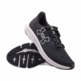 Under Armour Men's Charged Pursuit 3 Big Logo Shoes - حذاء أندر آرمر تشارجد بيرسيت 3 بيج لوجو للرجال لون أسود ونعل أبيض