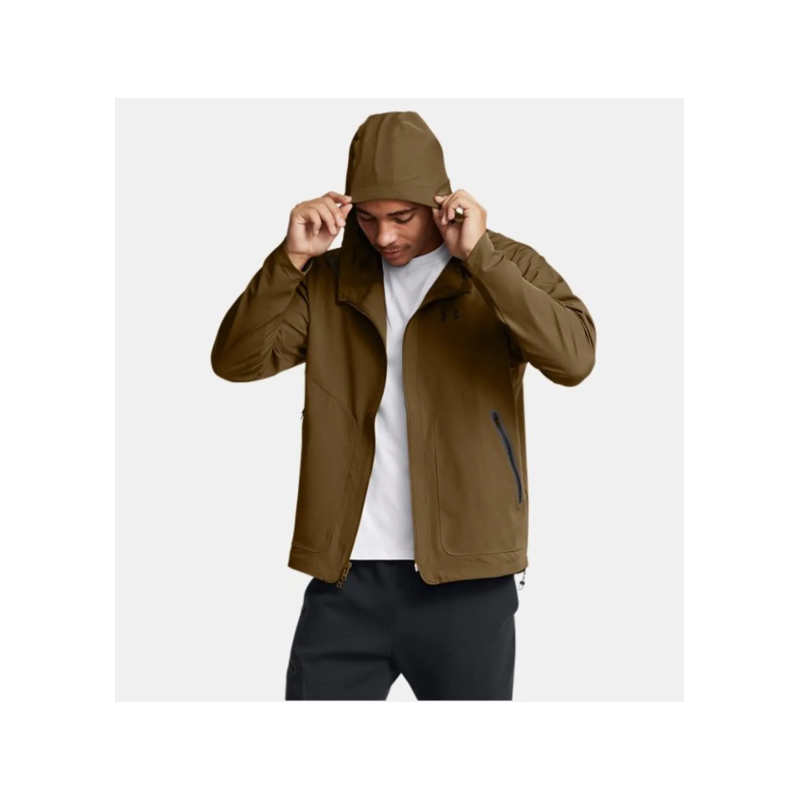 Under Armour Men's Unstoppable Jacket-جاكيت اندر ارمور أنستوببل ليفت تشيست للرجال لون بني 