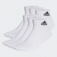 adidas Unisex' Cushioned Sportswear Ankle Socks 6 Pairs - White