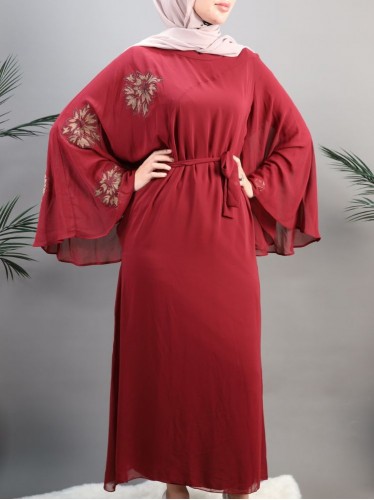 عباية للنساء لون خمري