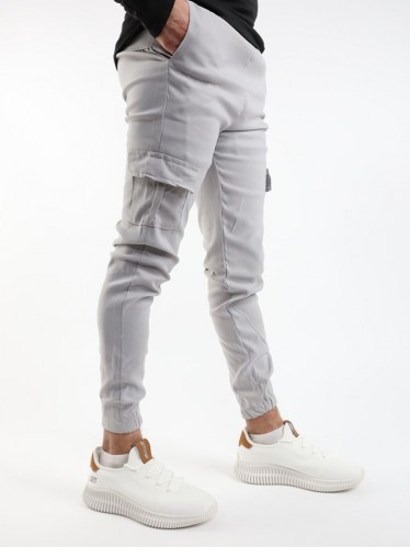 بنطلون سبورت كاجوال للرجال لون سكني فاتح من I CAN