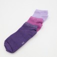 جوارب قطنية قصيرة (3 أزواج) للنساء بألوان متعددة بنفسجي ونهدي وبنفسجي غامق