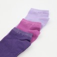 جوارب قطنية قصيرة (3 أزواج) للنساء بألوان متعددة بنفسجي ونهدي وبنفسجي غامق