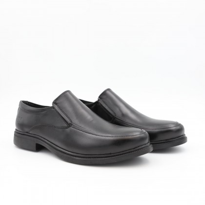 حذاء رسمي  للرجال جلد طبيعي لون أسود ونعل أسود من I Can