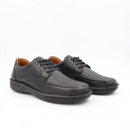 حذاء رسمي للرجال جلد طبيعي لون أسود ونعل أسود من I Can