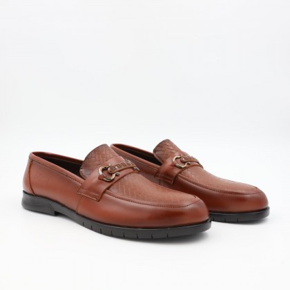 حذاء رسمي  للرجال جلد طبيعي لون عسلي  ونعل أسود من I Can