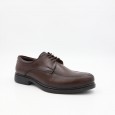 حذاء رسمي برباط للرجال جلد طبيعي لون بني ونعل أسود من I Can