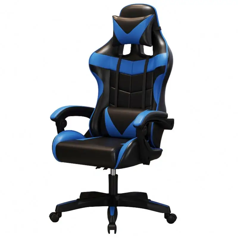 كرسي ألعاب بظهر طويل لون BLUE- BLACK