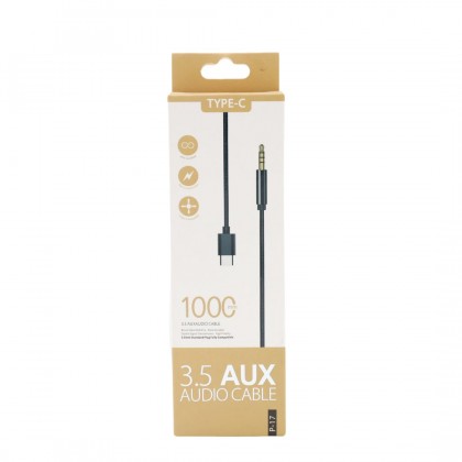 وصلة اواكس تايب سي 1 متر  - 3.5AUX AUDIO CABLE Type-c 1 m