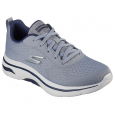 Skechers Men's Go Walk Arch Fit 2.0-Idyllic 2 Shoes -حذاء سكيتشرز جو ووك ارتش فيت 2.0 للرجال لون رمادي ونعل أبيض
