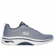 Skechers Men's Go Walk Arch Fit 2.0-Idyllic 2 Shoes -حذاء سكيتشرز جو ووك ارتش فيت 2.0 للرجال لون رمادي ونعل أبيض