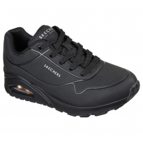 Skechers Women's Uno - Stand On Air Wide Fit Shoes -حذاء سكيتشرز أونو ستاند اون اير وايد فيت للنساء لون أسود