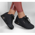 Skechers Women's Uno - Stand On Air Wide Fit Shoes -حذاء سكيتشرز أونو ستاند اون اير وايد فيت للنساء لون أسود