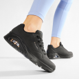Skechers Women's Uno - Stand On Air Wide Fit Shoes -حذاء سكيتشرز أونو ستاند اون اير وايد فيت للنساء لون أسود