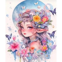 لوحة تزيين الألماس DIY D5 بتصميم بنت مقاس 33* 27 سم