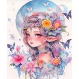 لوحة تزيين الألماس DIY D5 بتصميم بنت مقاس 33* 27 سم