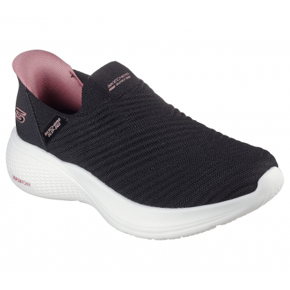 Skechers Women's Slip-ins: BOBS Sport Infinity - Daily Vision Shoes - حذاء سكيتشرز سليب انس: بوبس انفينتي للنساء لون أسود ونعل أبيض