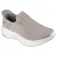 Skechers Women's Slip-ins: BOBS Sport Infinity - Daily Vision Shoes - حذاء سكيتشرز سليب انس: بوبس انفينتي للنساء لون بيج ونعل أبيض