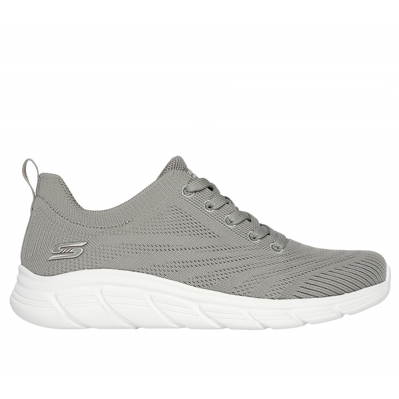 Skechers Women's BOBS Sport B Flex Lo - Graceful Stride Shoes - حذاء سكيتشرز بوبس سبورت بي فليكس للنساء لون زيتي فاتح ونعل أبيض