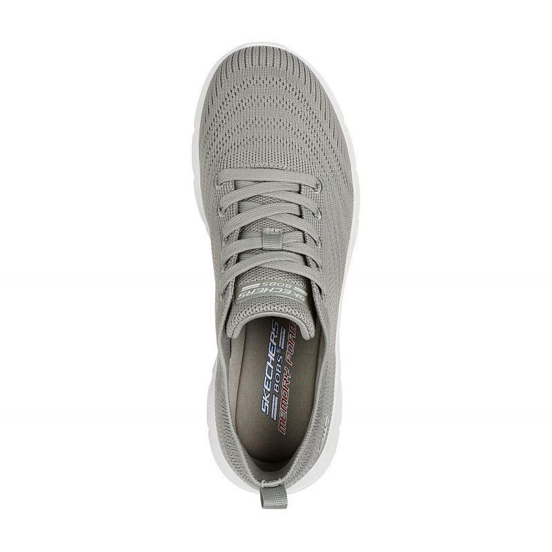 Skechers Women's BOBS Sport B Flex Lo - Graceful Stride Shoes - حذاء سكيتشرز بوبس سبورت بي فليكس للنساء لون زيتي فاتح ونعل أبيض