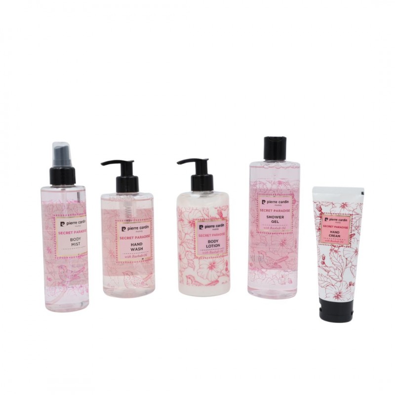 بكج العناية بالجسم 5 قطع secret paradise من ماركة pierre cardin