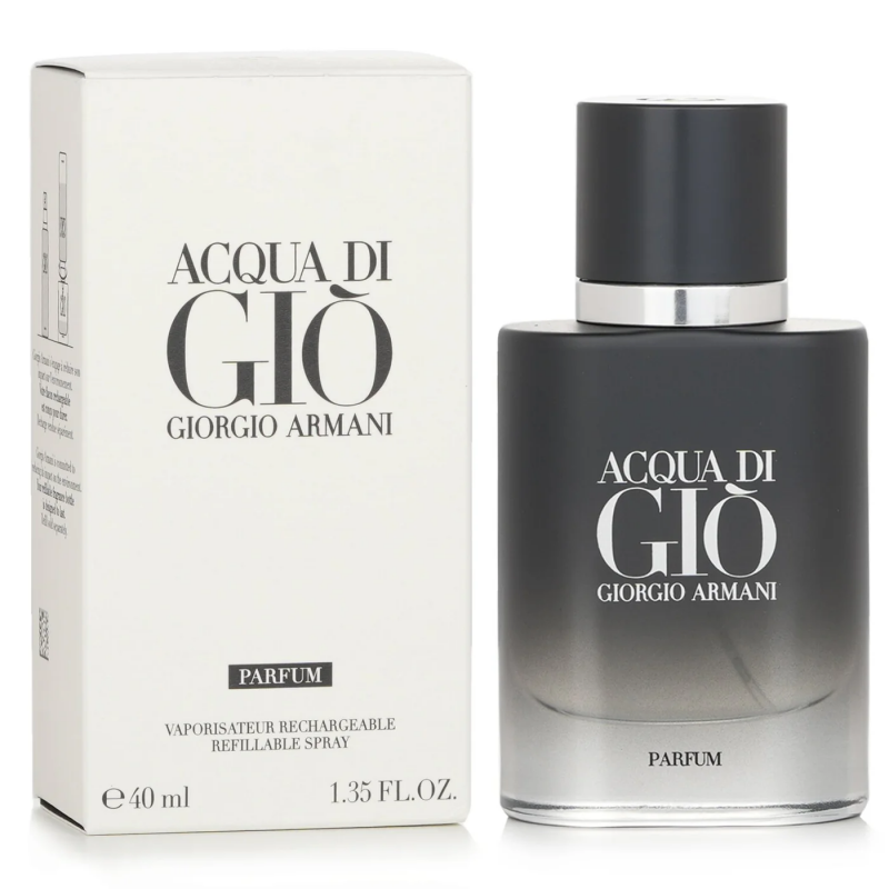 Giorgio Armani Acqua Di Gio Parfum Refillable Spray for Men 40 ML-عطر جورجيو ارماني اكوا دي جيو بيرفيوم من جوتشي للرجال سعة 40 مل