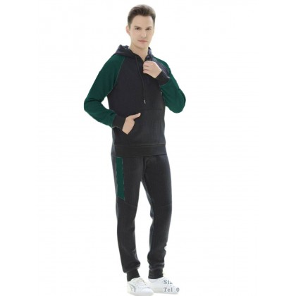 طقم تريننج جاكيت + بنطلون قماش مجكر خريفي ربيعي