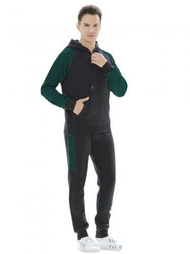 طقم تريننج جاكيت + بنطلون قماش مجكر خريفي ربيعي