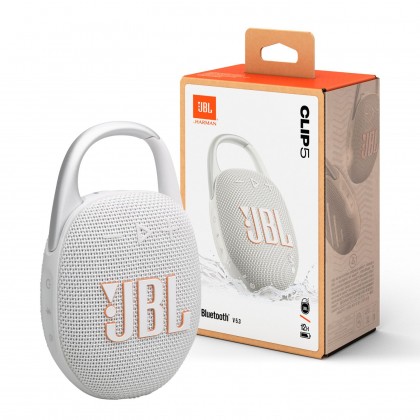 JBL Clip 5 Ultra-portable waterproof speaker- White