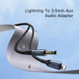 كابل يسيدو محول صوت Aux منفذ لايتينج إلى 3.5 ميلي طول 1 متر- Yesido Yau35 AUX Adapter IP To 3.5MM Audio Cable