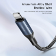 كابل يسيدو محول صوت Aux منفذ لايتينج إلى 3.5 ميلي طول 1 متر- Yesido Yau35 AUX Adapter IP To 3.5MM Audio Cable