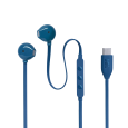 JBL Tune 305C USB Wired Hi-Res Earbud Headphones-Blue