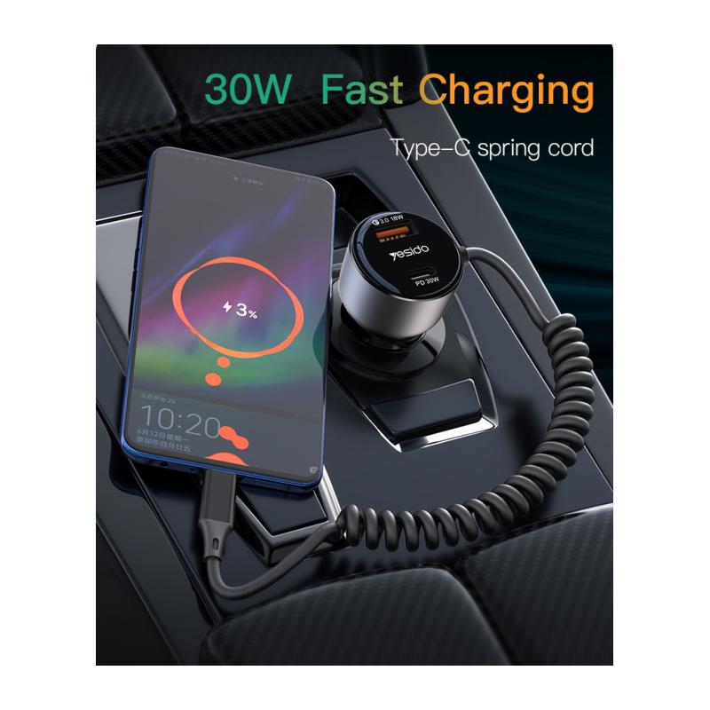 Yesido Y56 60W Fast Charging Car Charger