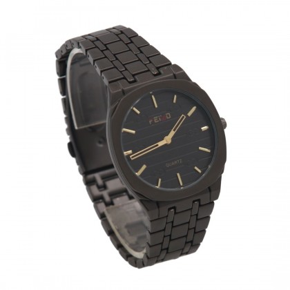 ساعة رياضية أنالوج كوارتز للرجال لون أسود
