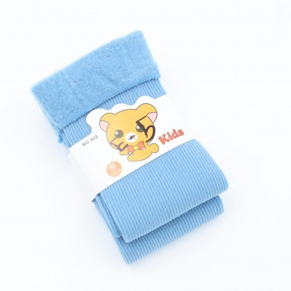 جوارب شتوية للأطفال (2 زوجين) لون أزرق فاتح