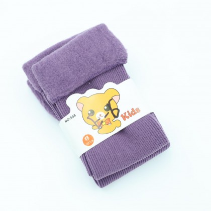 جوارب شتوية للأطفال (2 زوجين) لون بنفسجي
