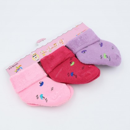 جوارب شتوية للأطفال (3 أزواج) بألوان متعددة