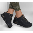 Skechers Women's Uno - Shimmer Away Shoes - حذاء سكيتشرز أونو - شيمر اويه للنساء لون أسود
