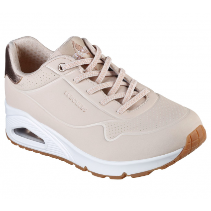 Skechers Women's Uno - Shimmer Away Shoes - حذاء سكيتشرز أونو - شيمر اويه للنساء لون بيج