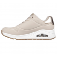 Skechers Women's Uno - Shimmer Away Shoes - حذاء سكيتشرز أونو - شيمر اويه للنساء لون بيج