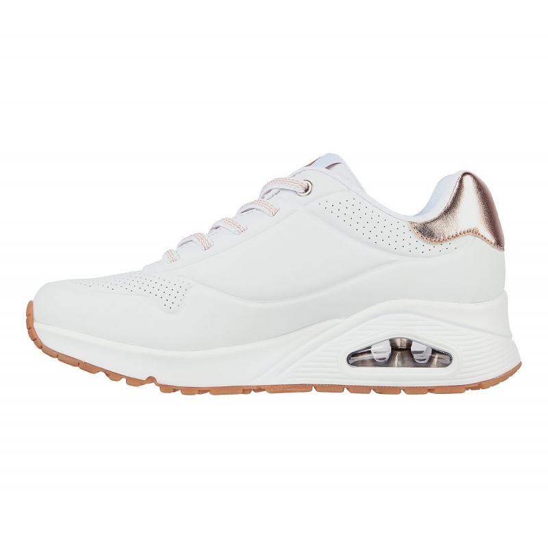 Skechers Women's Uno - Shimmer Away Shoes - حذاء سكيتشرز أونو - شيمر اويه للنساء لون ابيض