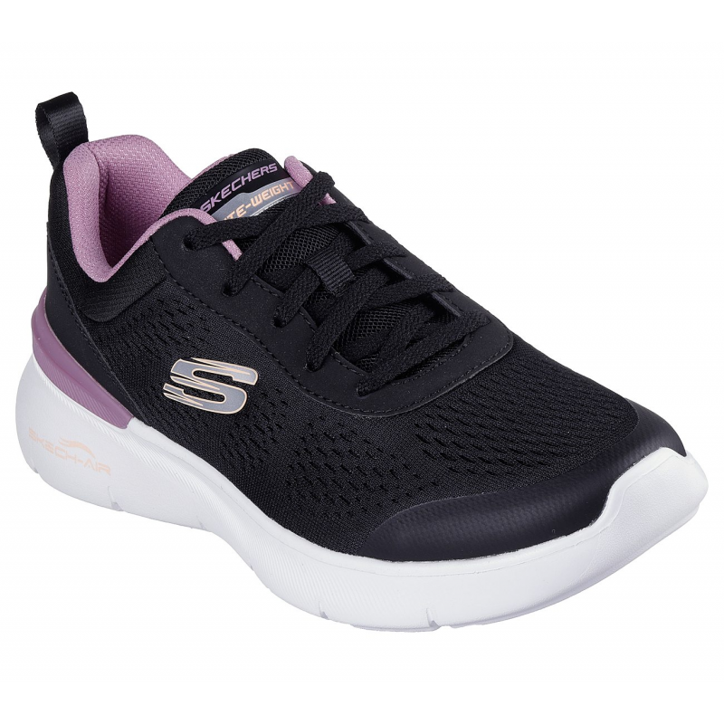 Skechers Women's Skech-Air Dynamight 2.0 - New Heights Shoes - حذاء سكيتشرز سكيتش اير ديناميت 2.0 للنساء لون أسود ونعل ابيض