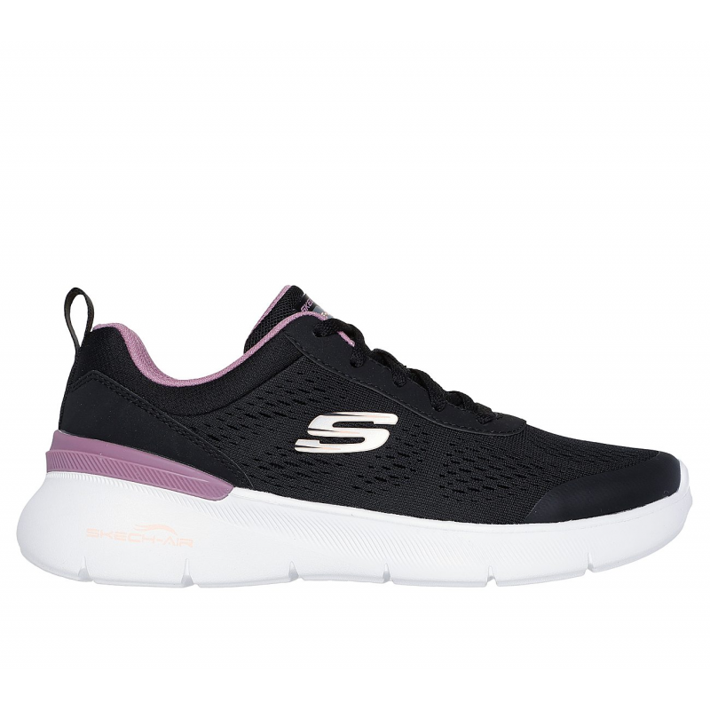 Skechers Women's Skech-Air Dynamight 2.0 - New Heights Shoes - حذاء سكيتشرز سكيتش اير ديناميت 2.0 للنساء لون أسود ونعل ابيض