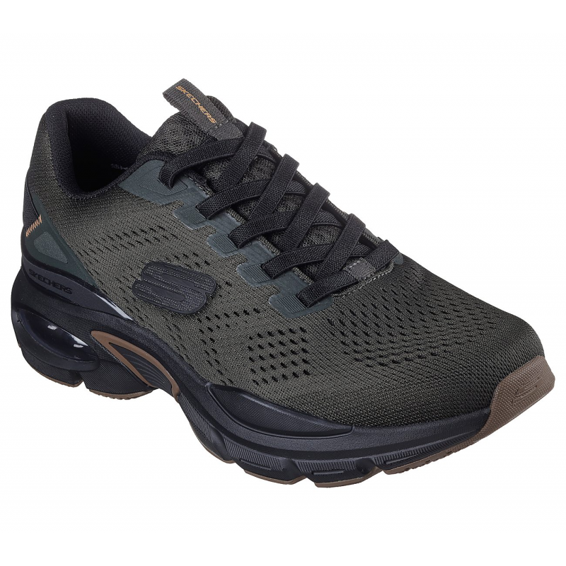 Skechers Men's Skech-Air Ventura Shoes - حذاء سكيتشرز سكيتش اير فينتشرا للرجال لون زيتي وأسود