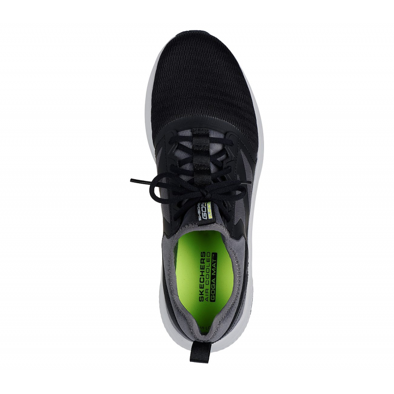Skechers Men's GOrun Elevate 2.0 - Jetsweep Shoes - حذاء سكيتشرز جو رن ايليفيت 2.0- جت سويب للرجال لون أسود ورمادي